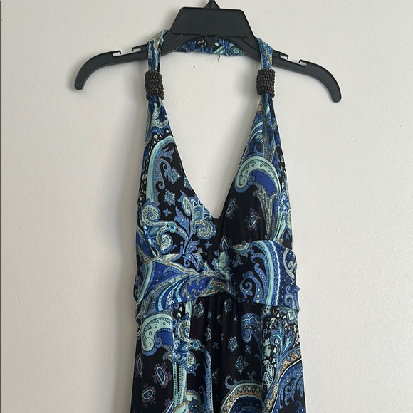 Cristinalove Dresses & Skirts - EUC Christina Love Blue Paisley Halter Dress